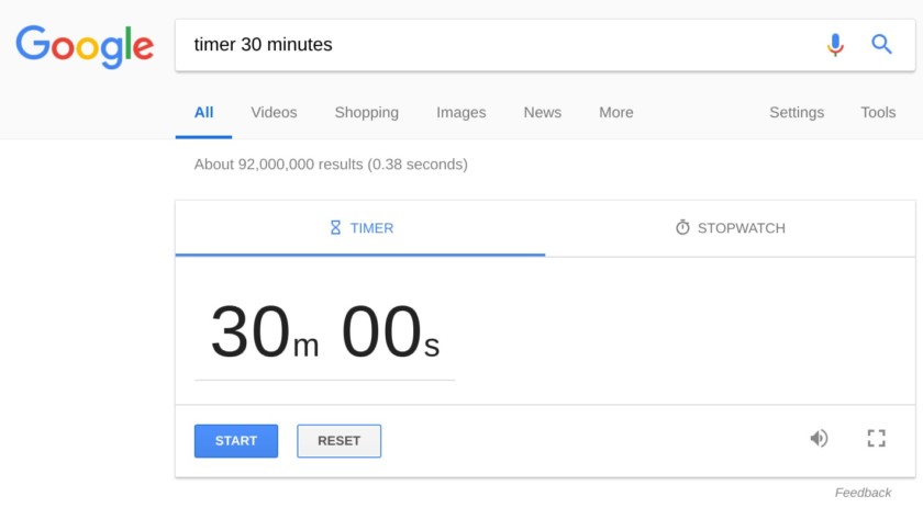  ساعت گوگل به عنوان مثال تصویر 