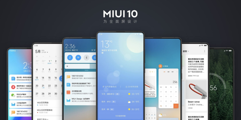  Xiaomi های MIUI 10 به روز رسانی. 