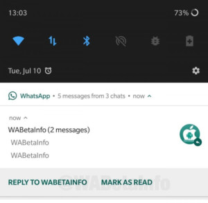 علامت گذاری به عنوان قابلیت خواندن در WhatsApp. 