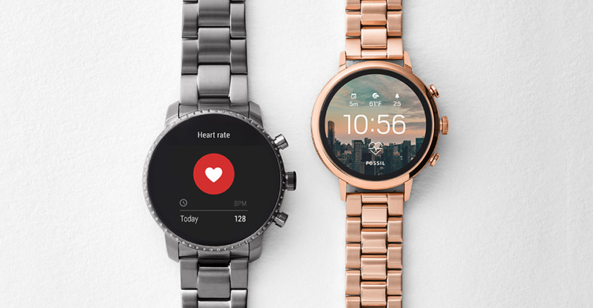  iamge smartwatches های فسیلی دو از خط نسل چهارم را. 