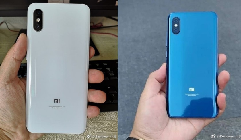  بیرون درز تصاویر Xiaomi مه 8 وجود دارد نشان می دهد Xiaomi Mi نشت 8 x x آبی روشن و آبی فلزی 